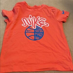 Nike Kids' Coral and Blue Graphic Tee